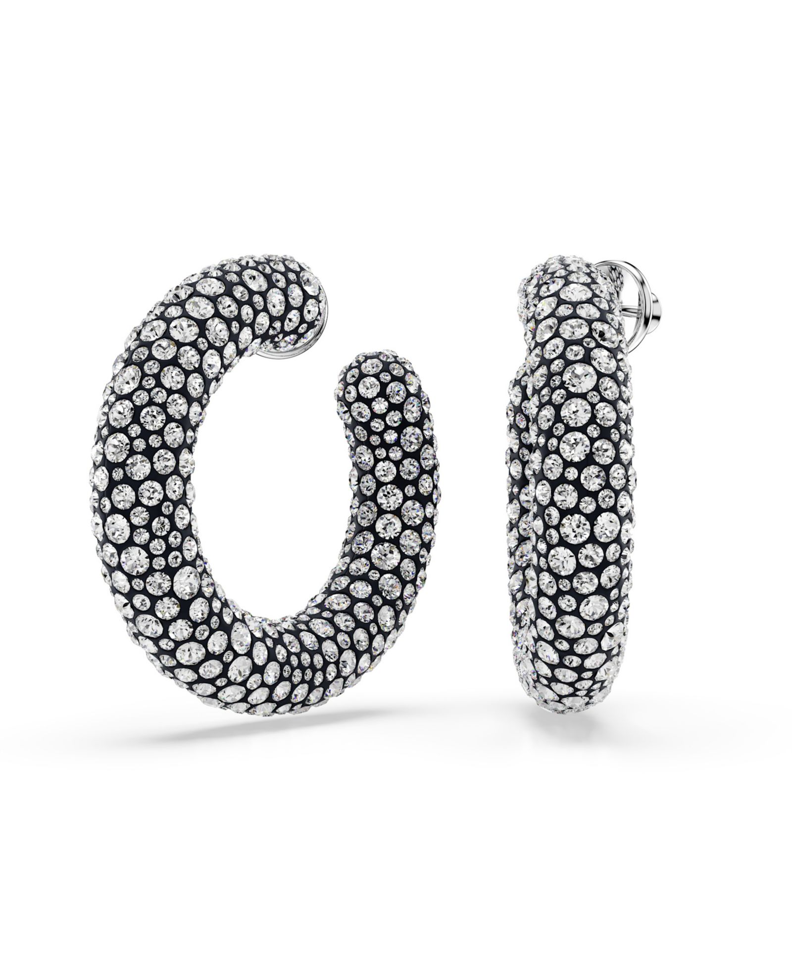 Swarovski серьги-кольца Sublima с родиевым покрытием