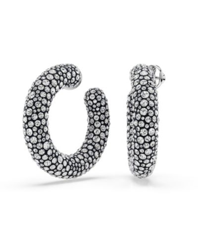 Swarovski Sublima Rhodium Plated Hoop Earrings
