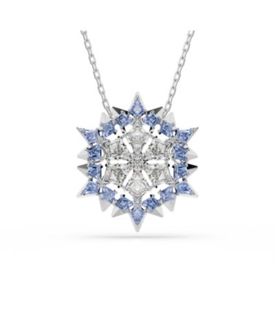 Брошь и колье с подвеской Swarovski с родиевым покрытием Magic