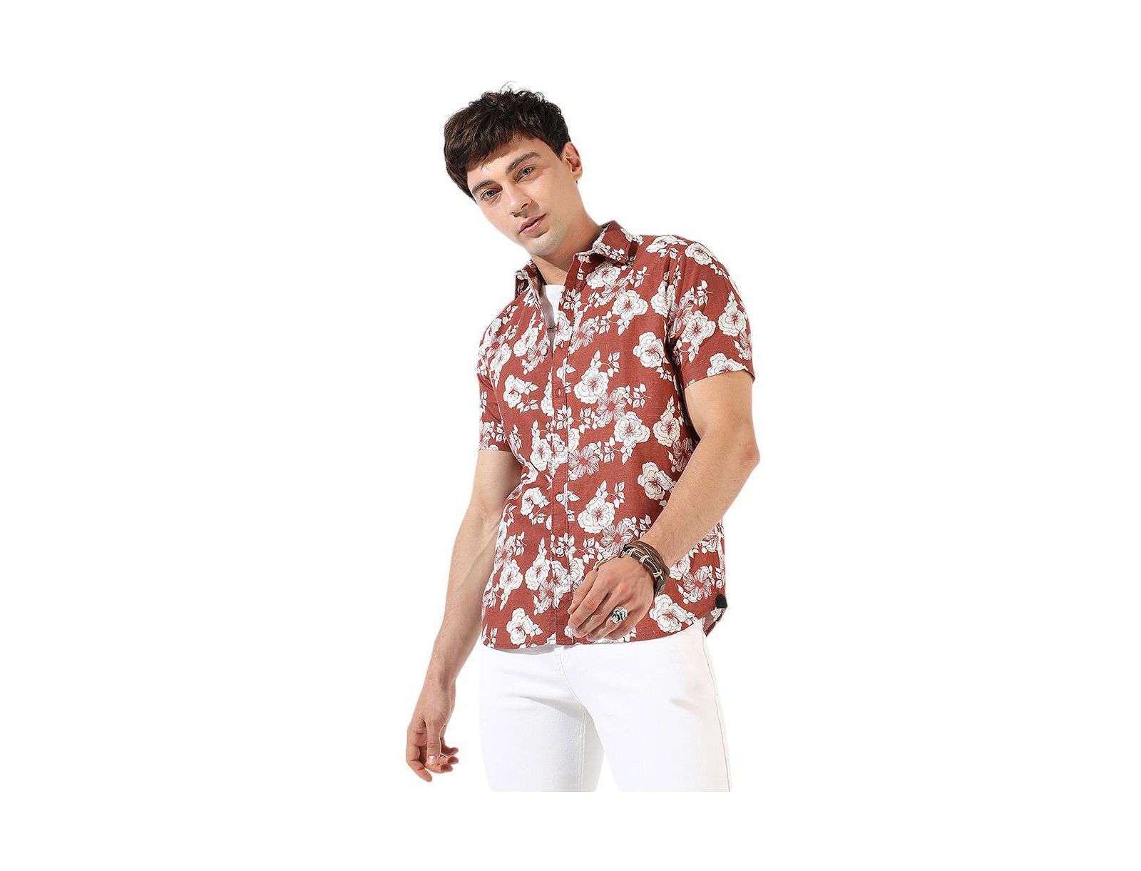 Campus Sutra Men's Printed Casual Shirt