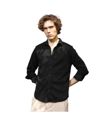 Campus Sutra Men's Solid Knit Shirt