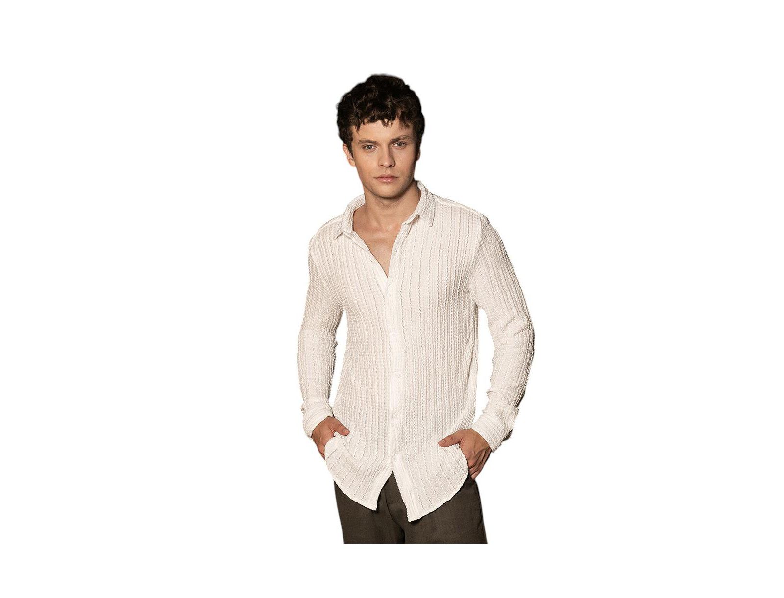 Campus Sutra Men's Cloud-Lined Textured Shirt