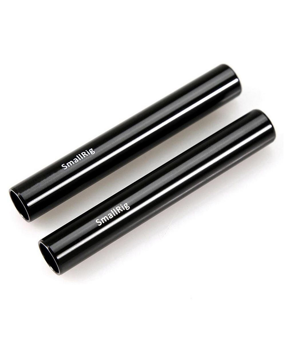 SmallRig 15mm Black Aluminum Alloy Rod Pair, M12 Thread, 4"