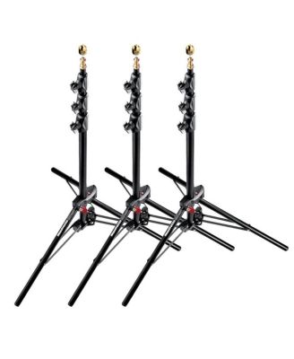 Мини-стойка Manfrotto 1051BAC 83" с воздушной подушкой из алюминия, 4 секции и 3 riser, черная, комплект из 3 стоек
