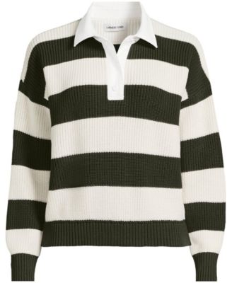 Forest moss/fresh ivory stripe