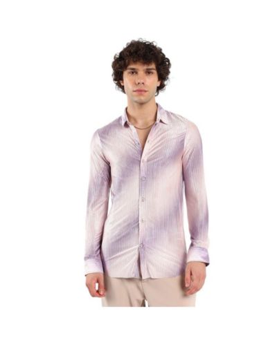 Campus Sutra Men's Ombre-Pleated Shirt