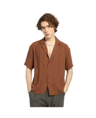 Мужская Campus Sutra Panel-Pleat Oversized Shirt