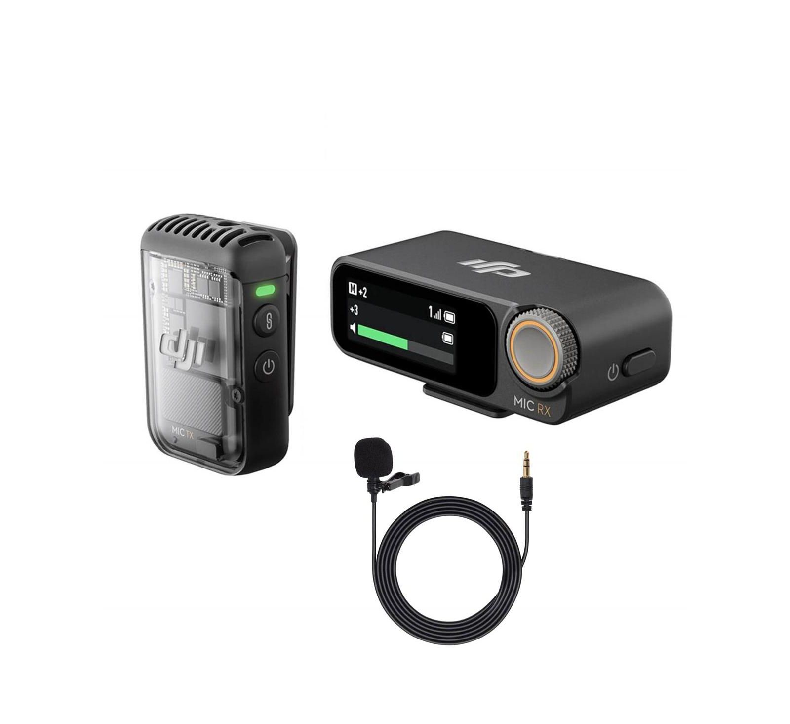 DJI Noise Cancelling Wireless Microphone with 250m Range for iPhone Android Camera Vlogs (1 TX + 1 RX)