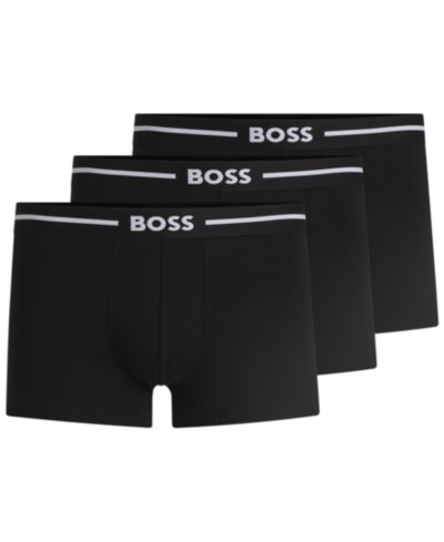 Hugo Boss Men's 3-Pack Bold Stretch Cotton Trunks