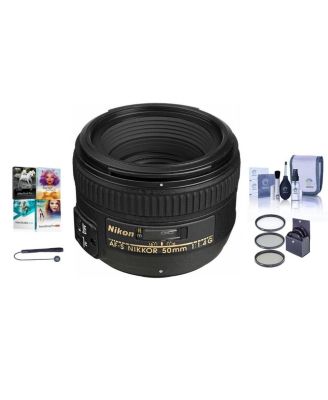Nikon 50mm f/1.4G AF-S NIKKOR Lens with Free PC Software  Accessories Kit
