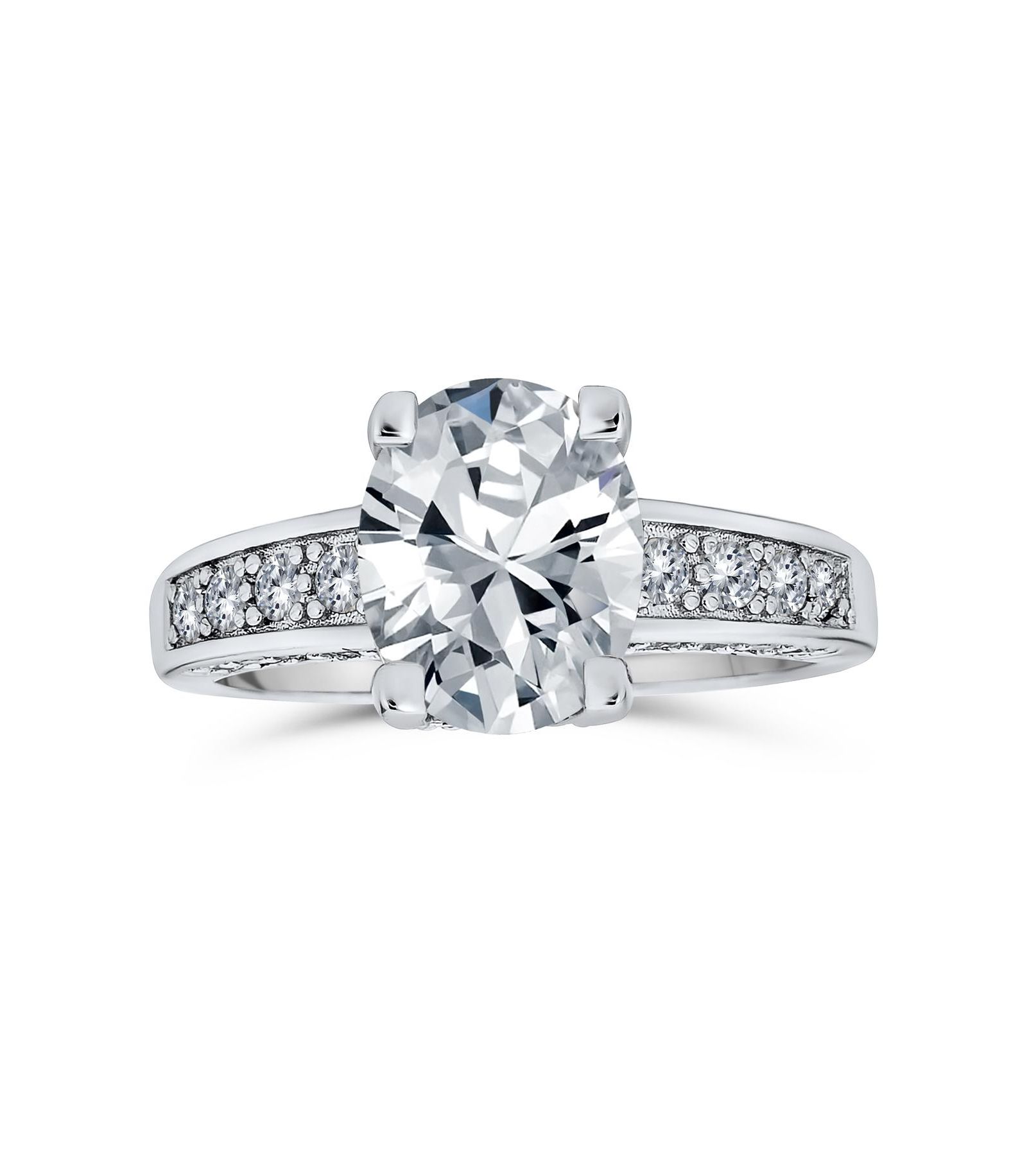 Помолвочное кольцо Bling Jewelry из стерлингового серебра с CZ