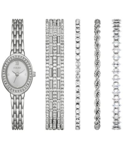 Набор женских кварцевых часов Folio Silver Alloy, 23mm