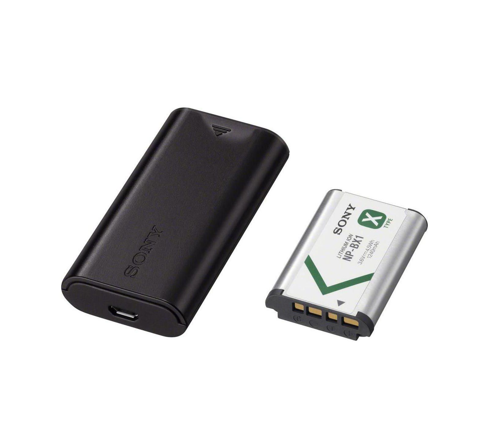 Sony ACC-TRDCX Travel DC Charger Kit, with Sony NP-BX1 Battery and Charger