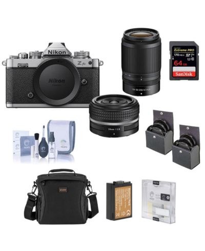Nikon Z fc 4K UHD Mirrorless Camera with Nikkor Z 28mm f/2.8 (Se) and 50-250mm Telephoto Lenses