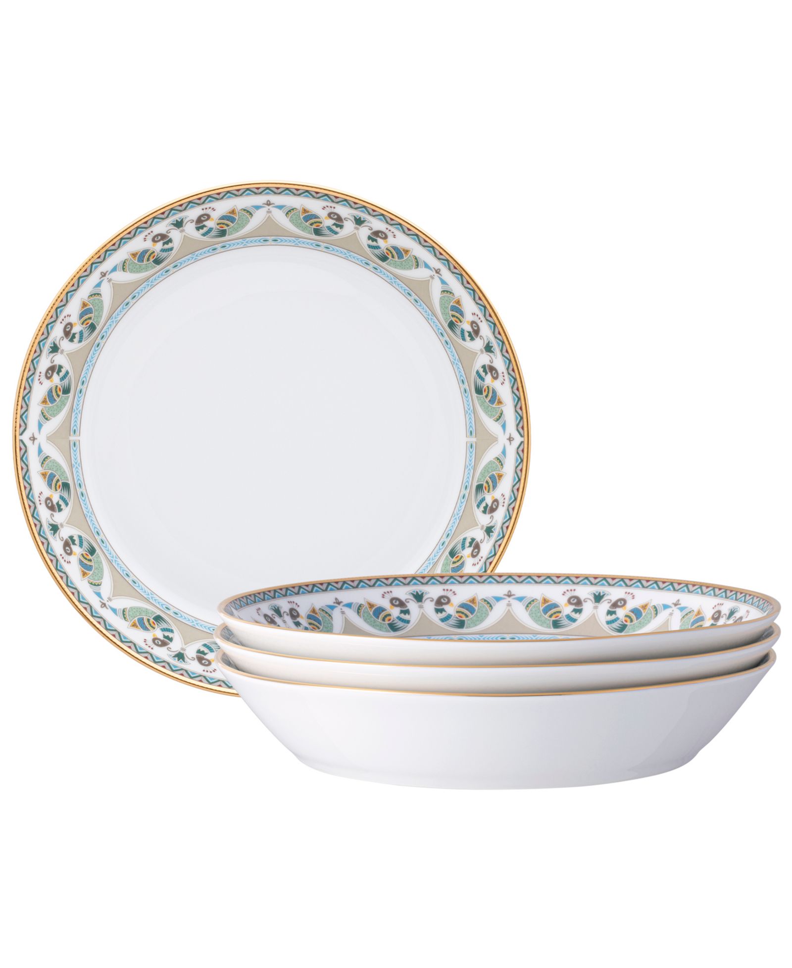 Набор из 4 обеденных чаш Noritake Serene Garden, 9-3/4", 43 oz.