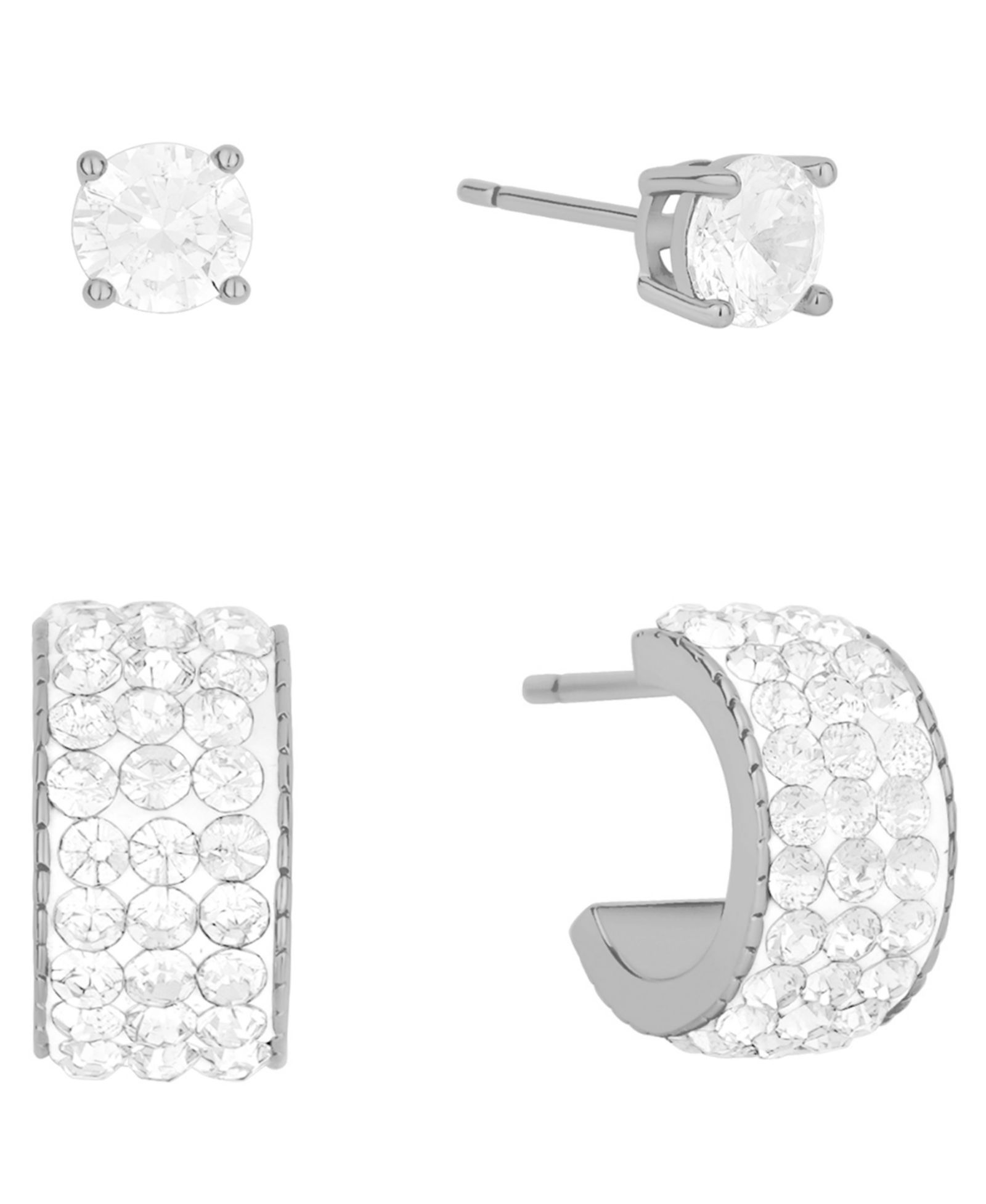 Набор серег And Now This Cubic Zirconia 18k Silver Plated
