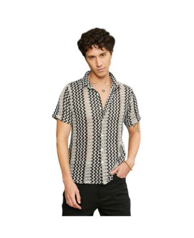 Мужская рубашка Campus Sutra Zigzag-Knit