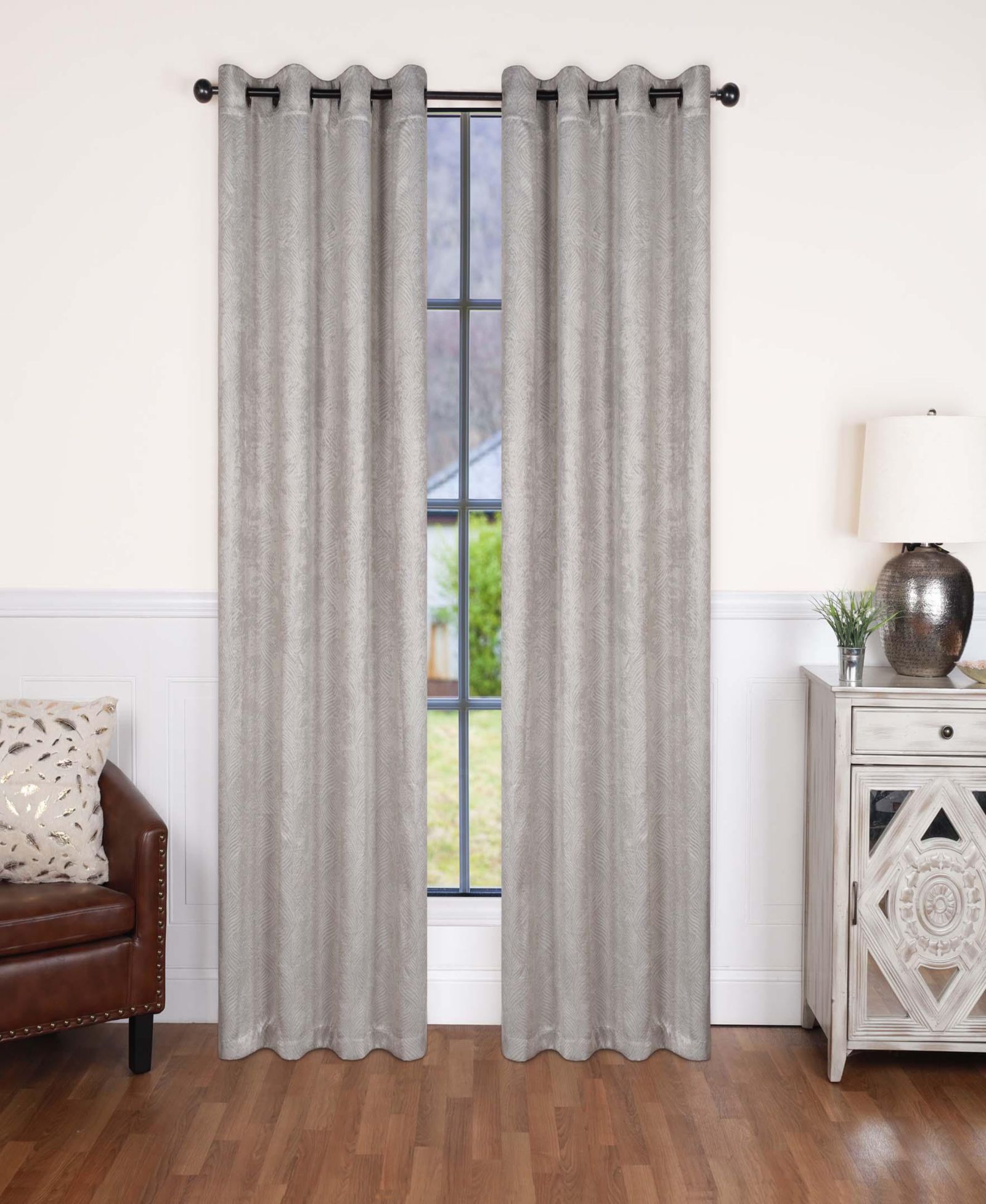 Шторы Wave Geometric Washable Room Darkening, 2 Curtains Panels