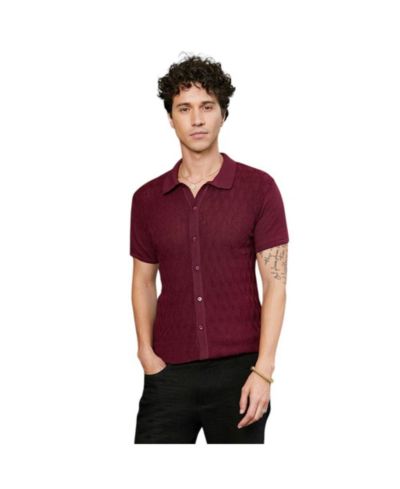 Campus Sutra Мужская рубашка Slim-Fit Argyle-Knit