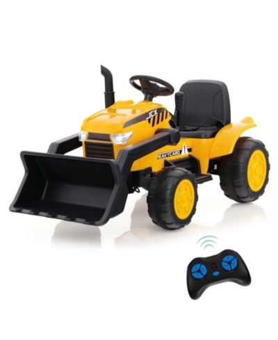 Costway 12V Remote Control Electric Ride On Excavator, 66 lbs, Ages 3-8