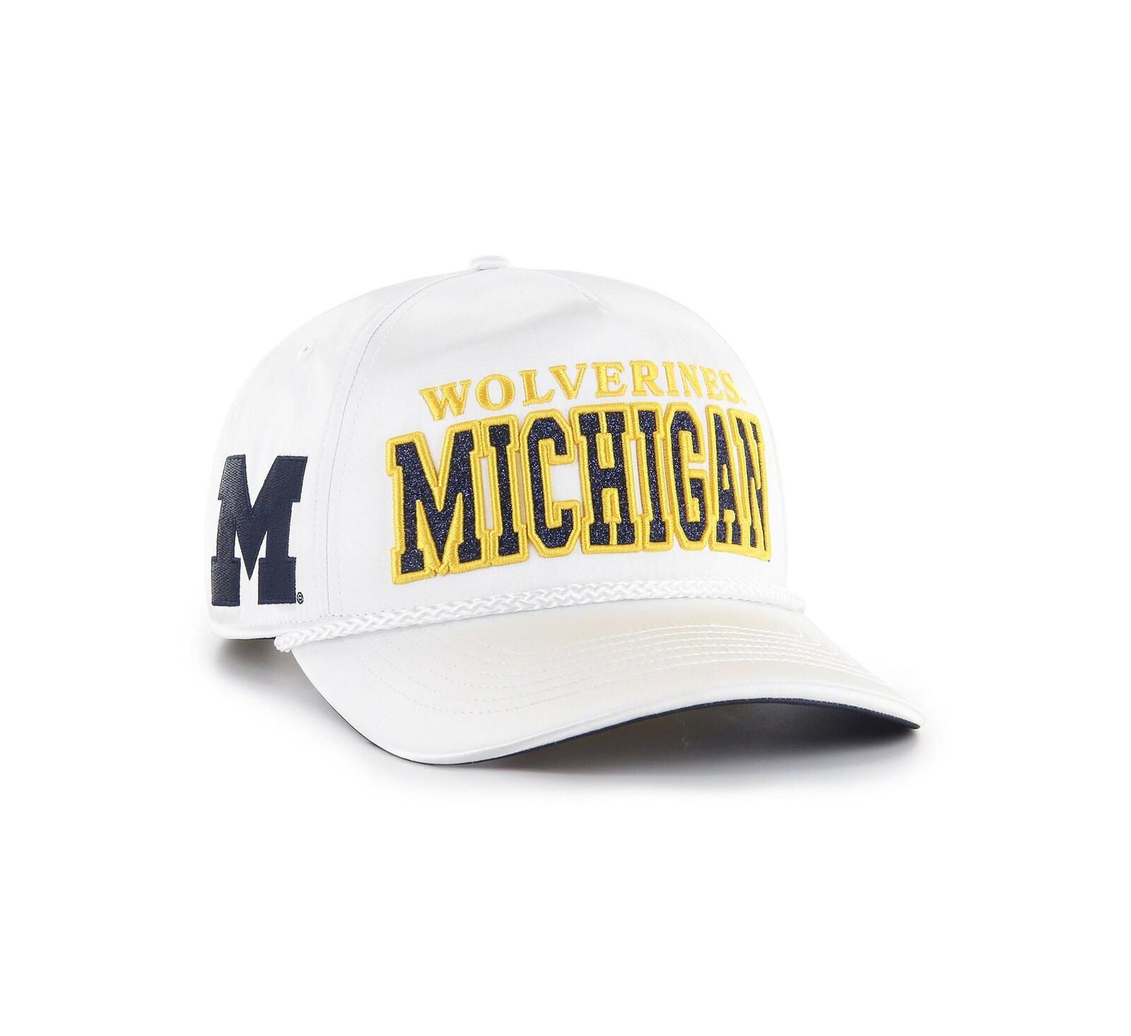 Женская регулируемая кепка '47 Brand White Michigan Wolverines Outspoken Hitch
