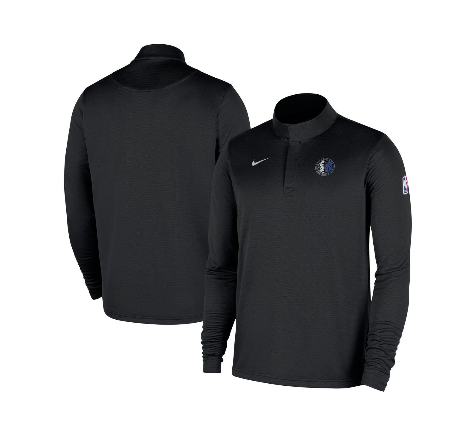Мужской топ Nike Dallas Mavericks 2025/26 Authentic Coaches Quarter-Zip Dri-Fit, черный