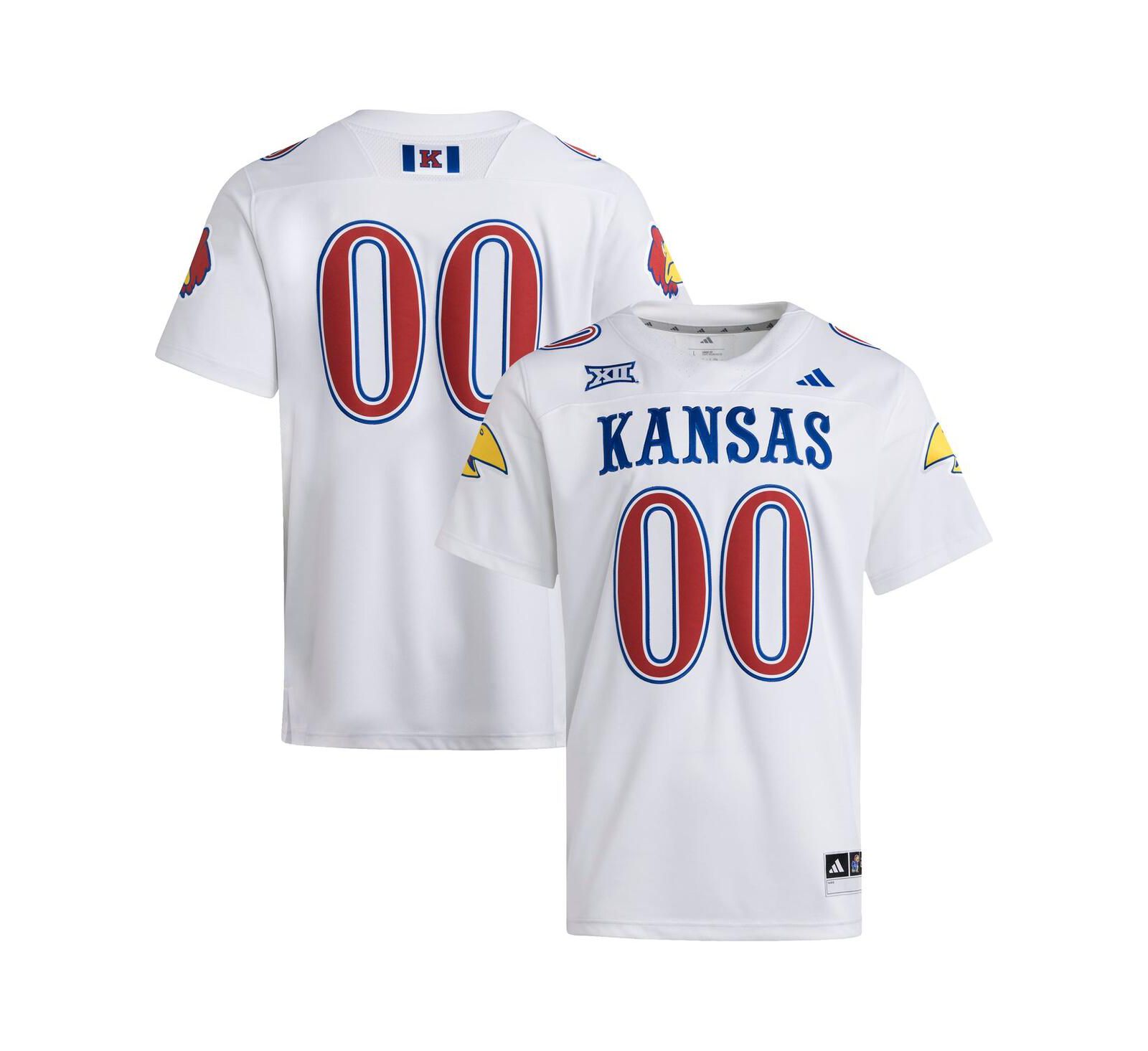 Adidas Men's 00 White Kansas Jayhawks Premier Strategy Jersey