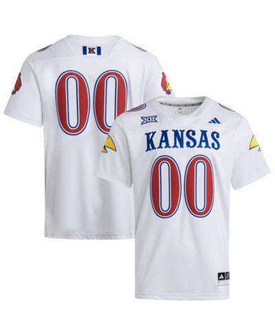 Спортивная джерси adidas Men's 00 White Kansas Jayhawks Premier Strategy
