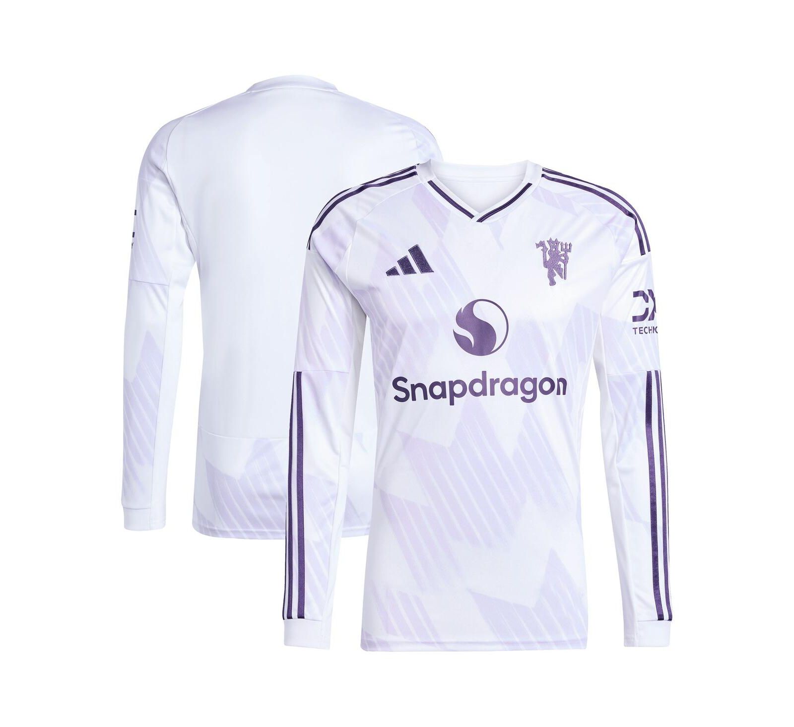 Adidas Мужская реплика джерси Manchester United 2025/26 с длинным рукавом, белая