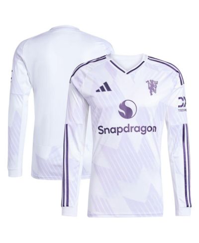 Adidas Мужская реплика джерси Manchester United 2025/26 с длинным рукавом, белая