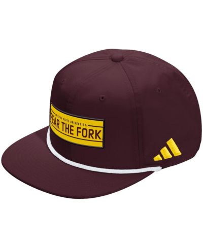 Регулируемая кепка Adidas Men's and Women's Arizona State Sun Devils Locker Room Rope цвета бордо