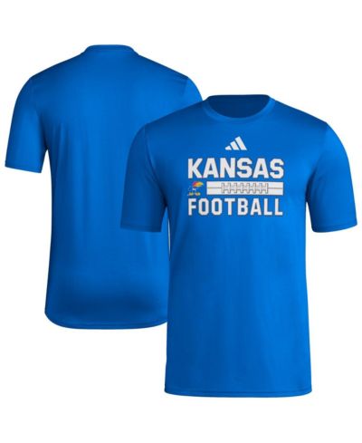 Adidas Мужская футболка Adidas Men's Royal Kansas Jayhawks Locker Laces Out Pre-Game