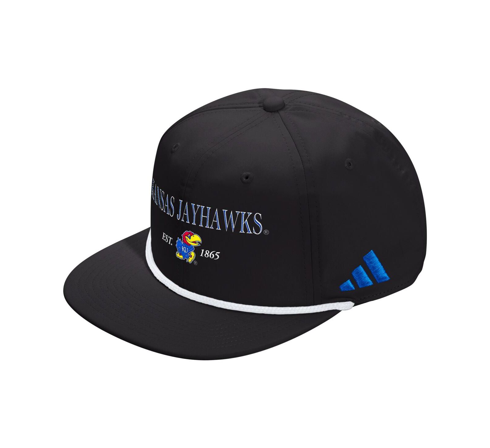 Adidas Men's and Women's Black Kansas Jayhawks Seasonal Rope Adjustable Hat