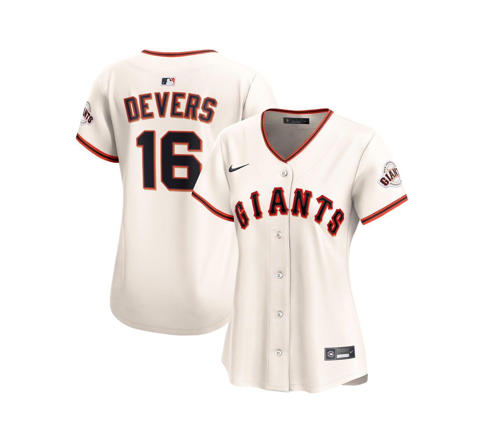 Nike джерси Rafael Devers, Cream San Francisco Giants для женщин
