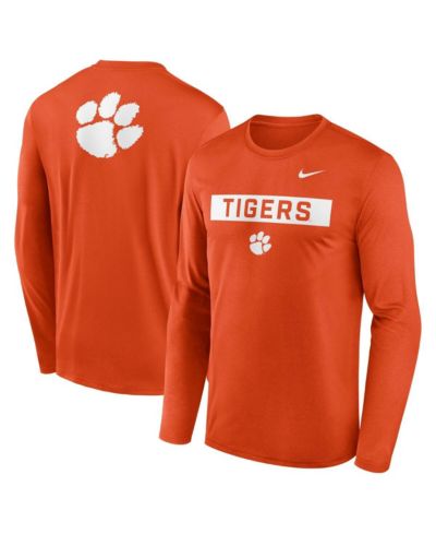 Nike мужская футболка с длинным рукавом Clemson Tigers Primetime Campus оранжевая