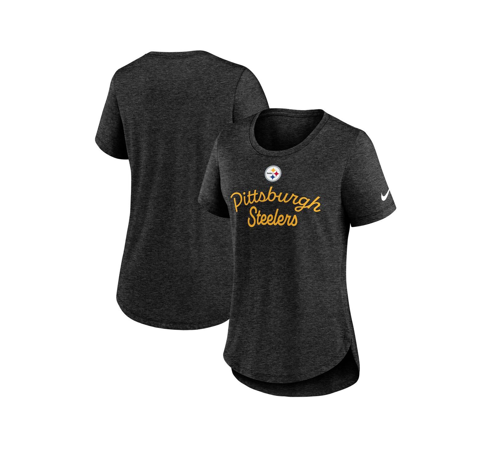 Nike Women's Black Pittsburgh Steelers Script Tri-Blend T-Shirt