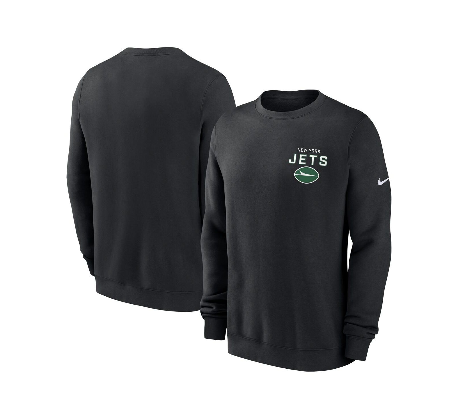 Nike Men's Black New York Jets Primetime Club Fleece Pullover Sweatshirt