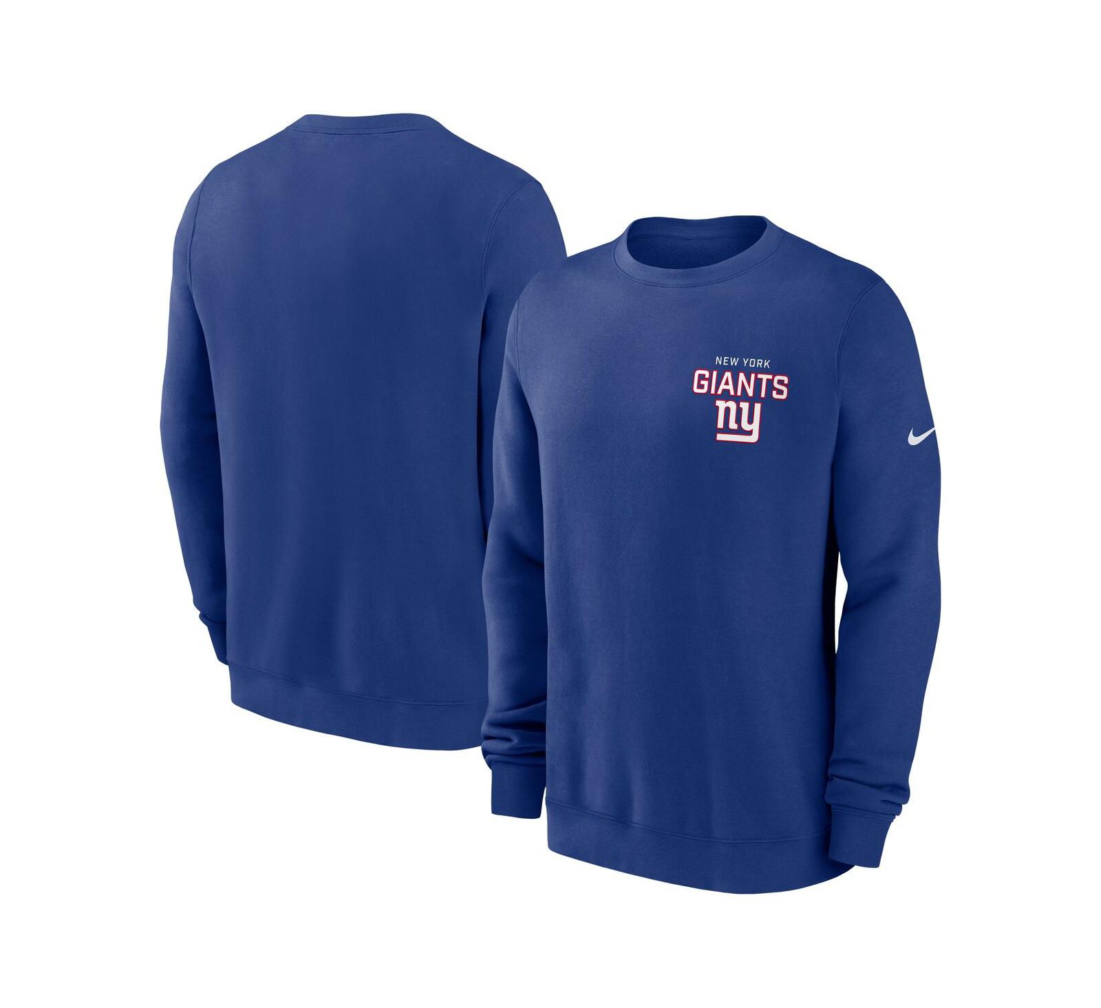 Мужская толстовка Nike Royal New York Giants Primetime Club Fleece Pullover