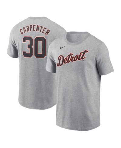 Мужская футболка Nike Kerry Carpenter Gray Detroit Tigers Fuse Name & Number