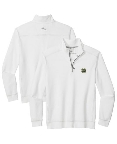 Мужская куртка Tommy Bahama White Notre Dame Fighting Irish Montego Bay Half-Zip Jacket