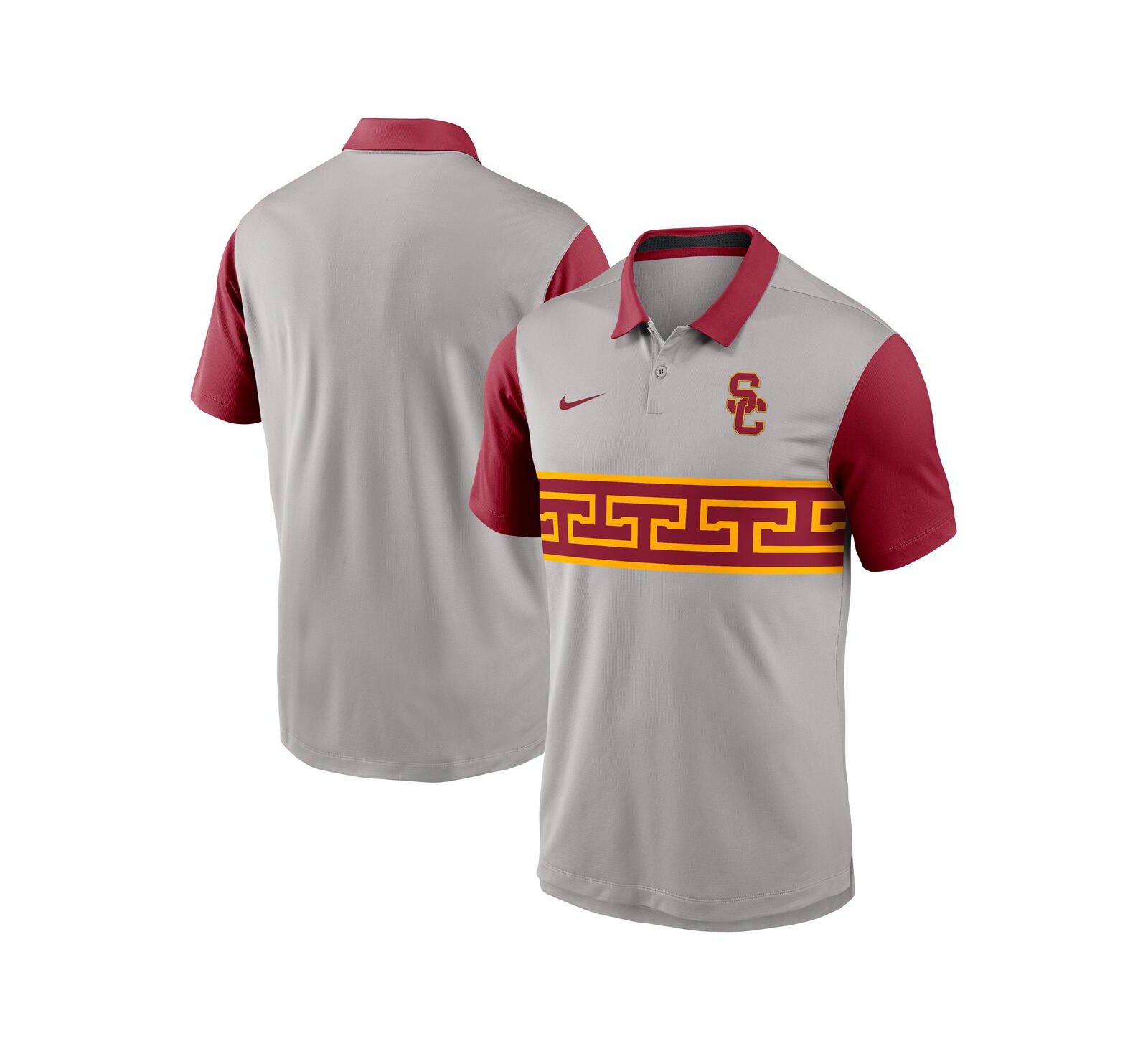 Мужская рубашка-поло Nike Gray/Cardinal USC Trojans Vapor Performance