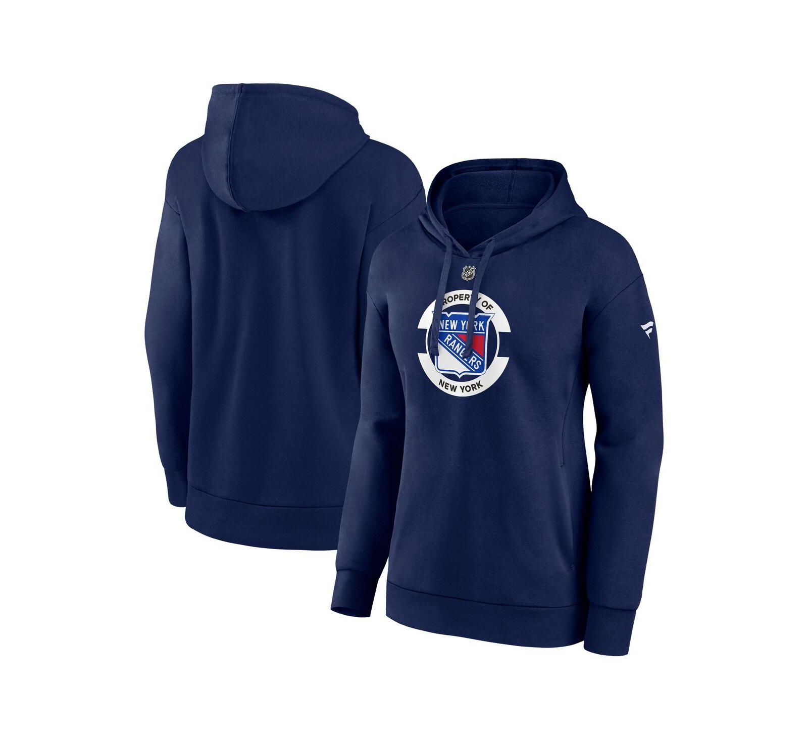 Женское флисовое худи Fanatics Navy New York Rangers Authentic Pro Core Secondary Fleece Pullover Hoodie