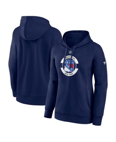 Женское флисовое худи Fanatics Navy New York Rangers Authentic Pro Core Secondary Fleece Pullover Hoodie