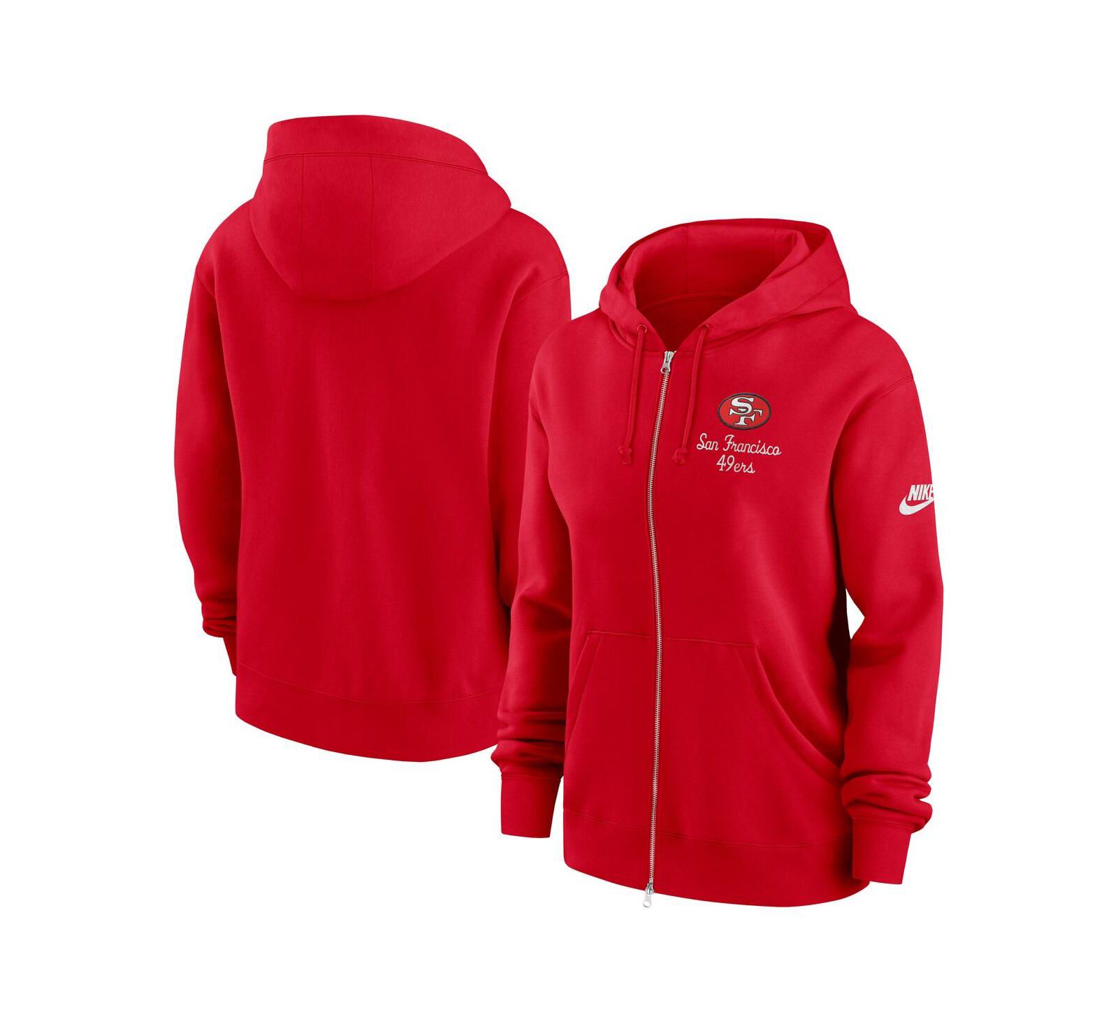 Nike Женский худи Scarlet San Francisco 49ers Phoenix Rewind Full-Zip
