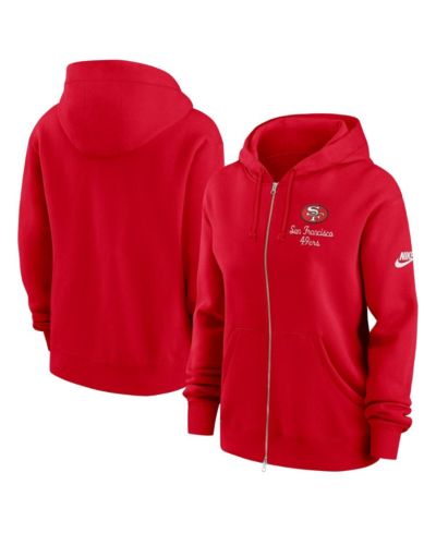Nike Женский худи Scarlet San Francisco 49ers Phoenix Rewind Full-Zip