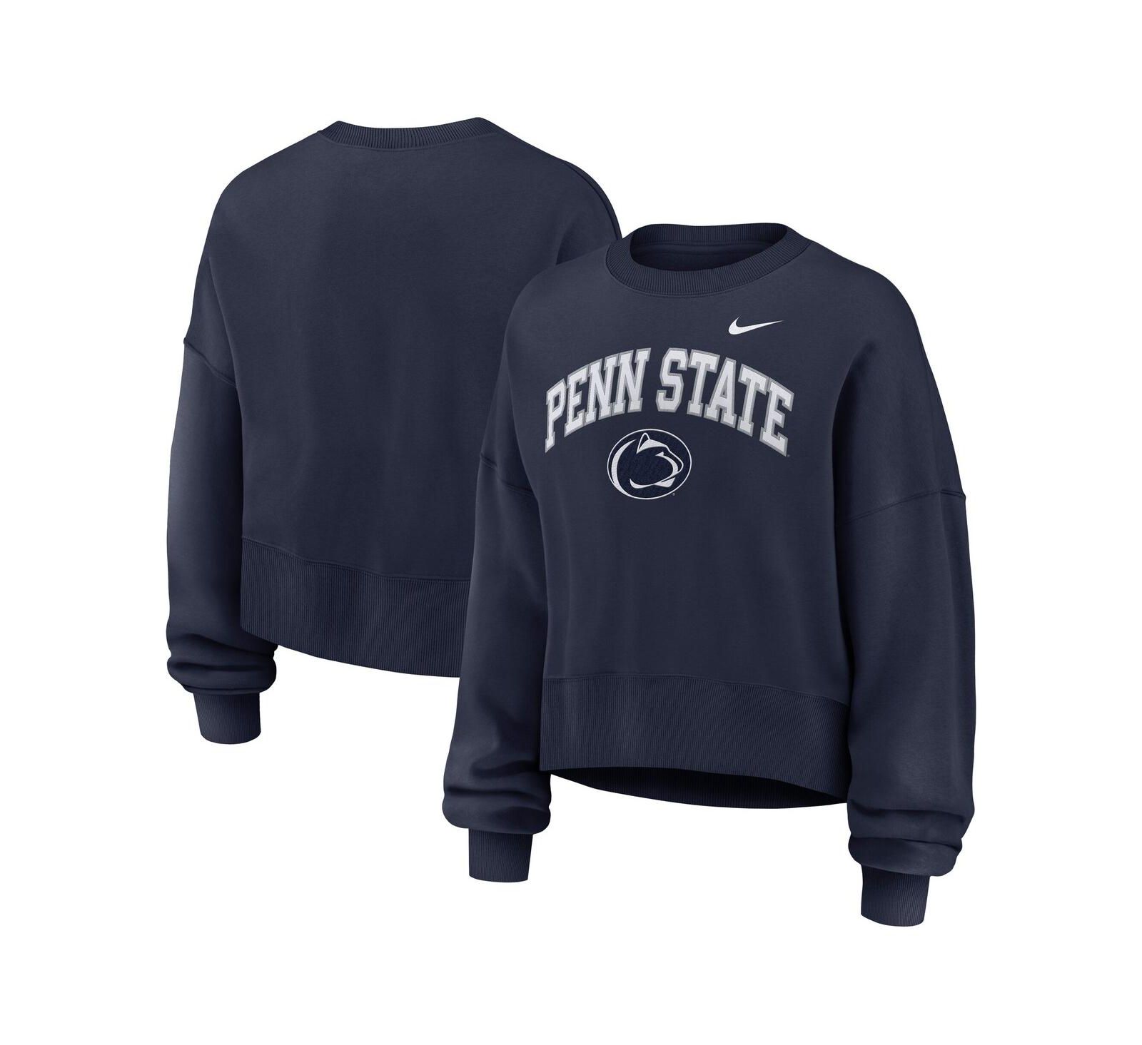 Nike Women's Navy Penn State Nittany Lions Oversized Phoenix Arch Pullover Sweatshirt