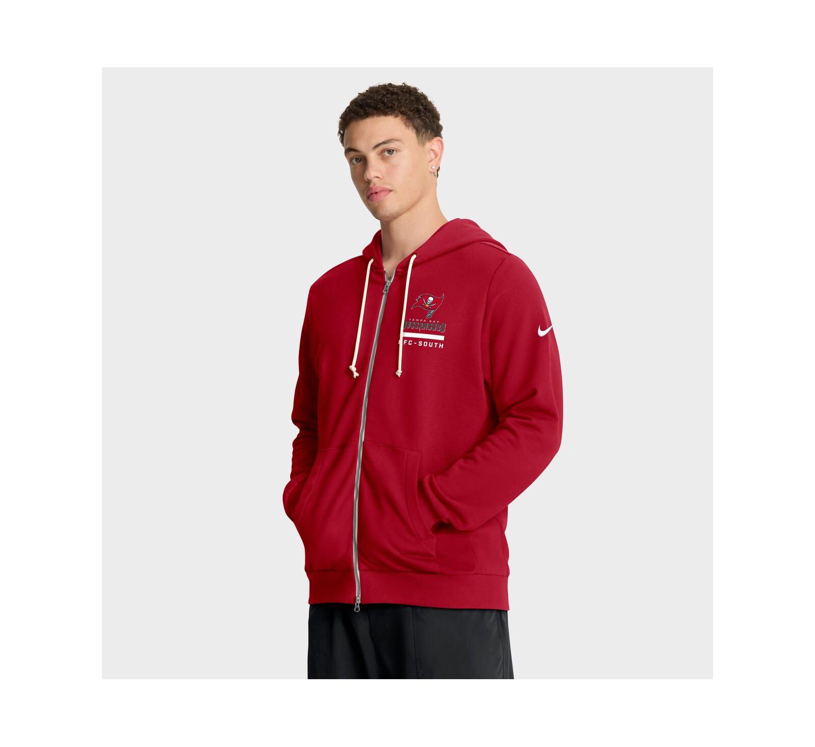 Nike Мужское красное худи Tampa Bay Buccaneers Dri-FIT Full-Zip