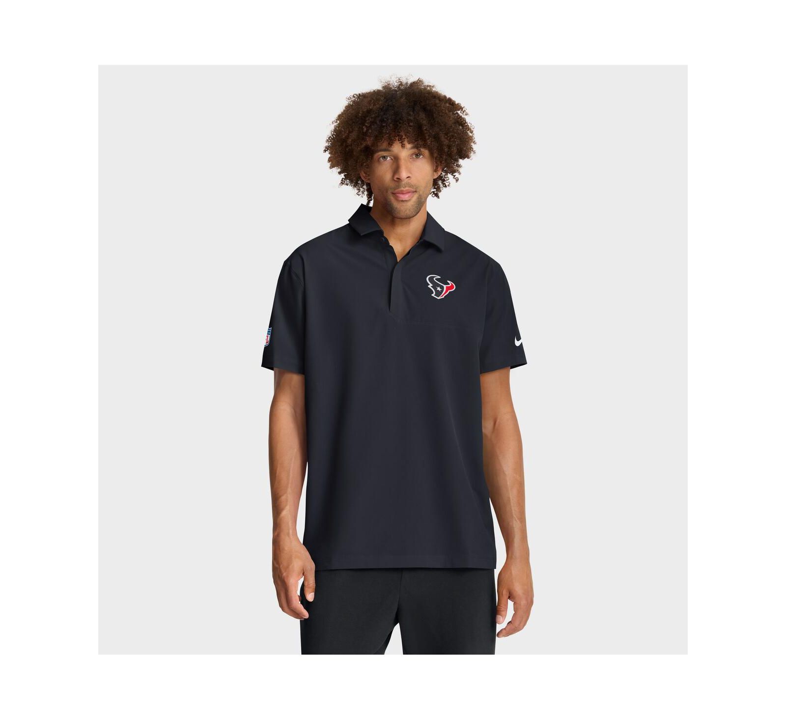 Nike Men's Navy Houston Texans Sideline City Pride Woven Performance Polo Shirt