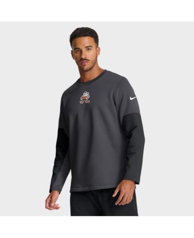 Мужская футболка Nike Cleveland Browns Sideline Scripted to Win Performance с длинным рукавом, цвет Anthracite