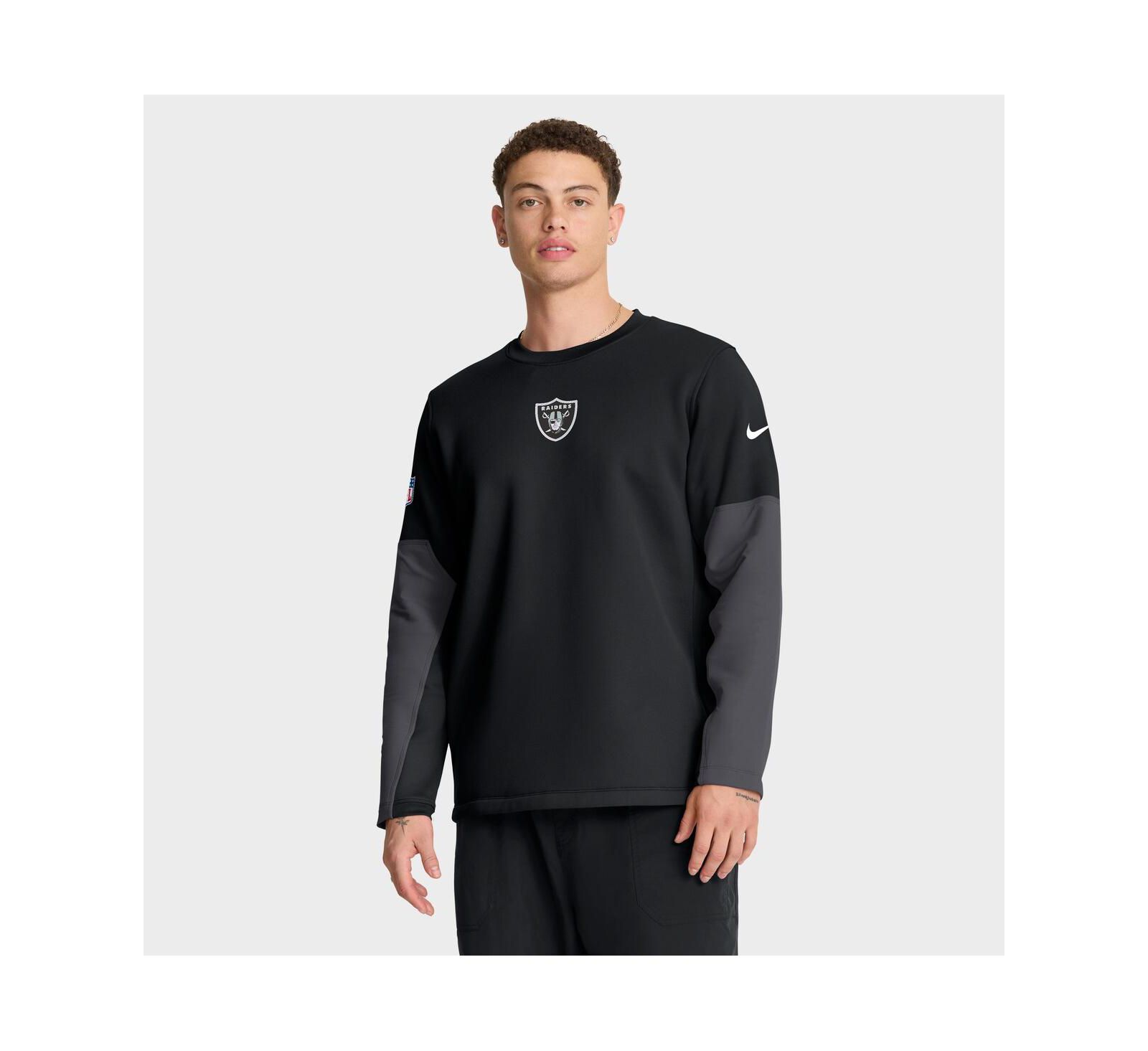 Мужская футболка Nike Las Vegas Raiders Sideline Scripted to Win Performance Long Sleeve Black